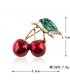 XSB058 - Red Cherry Brooch